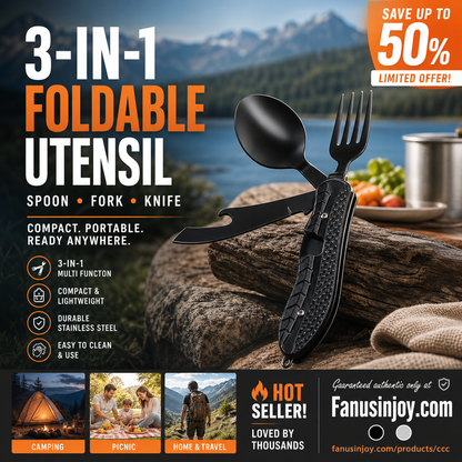 🎉 50 % de réduction ! 🍴 Couvert de table pliable multifonction 4‑en‑1 pour l'extérieur