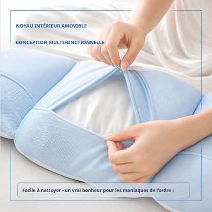 Oreiller ergonomique de soutien lombaire enveloppant