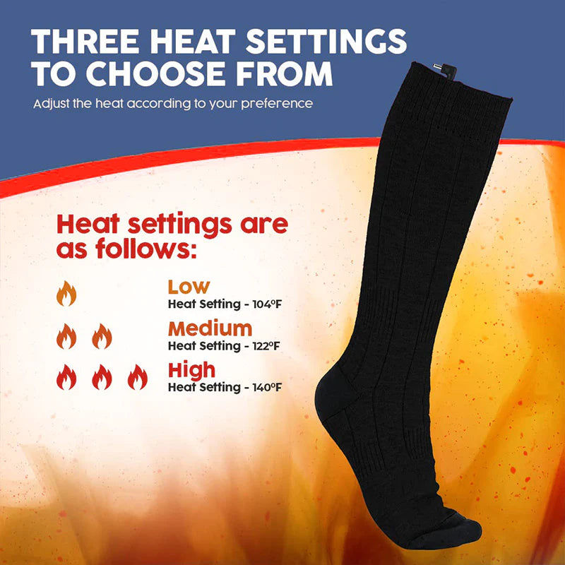 Chaussettes chauffantes rechargeables