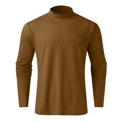 T-shirt à manches longues et col montant pour hommes